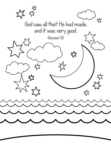 Days Of Creation Bible Coloring Pages