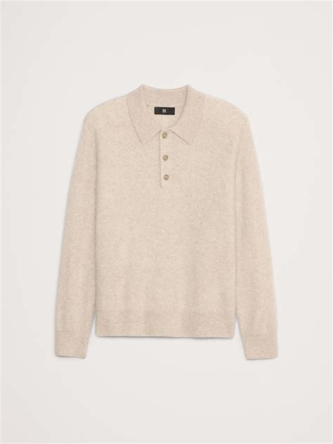 Brushed Cashmere Sweater Polo | Banana Republic