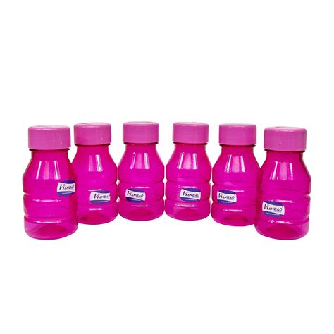 HANBAO Small Pet WATER Bottle, 250ml (Pack of 6) Pink : Amazon.in: Home ...