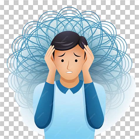 Anxiety Vector isolated on transparent background | Premium AI-generated PSD