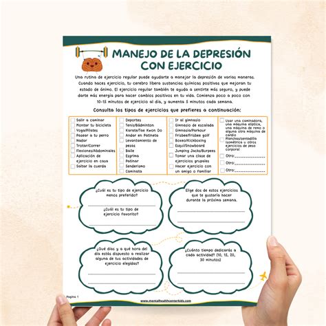Managing Depression With Exercise Worksheets (Spanish Version) – Mental ...