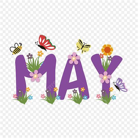 Word May Clipart PNG, Vector, PSD, and Clipart With Transparent ...
