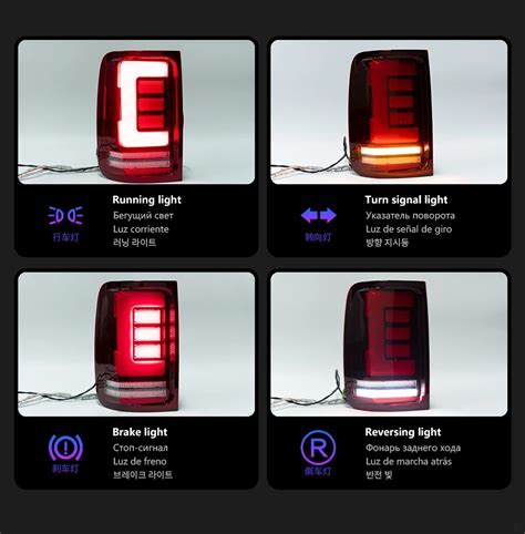 VW Amarok Tail Lights 2010-2020 Amarok LED Tail lamp light LED DRL ...