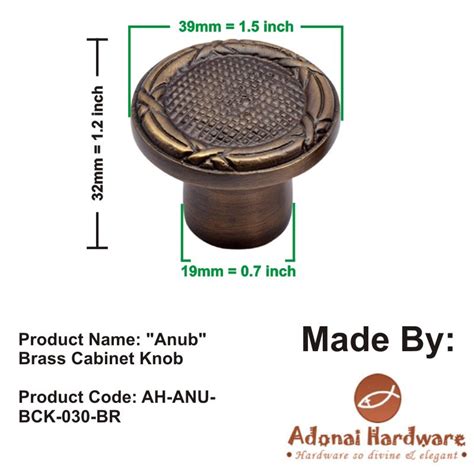 Quality "Anub" Brass Cabinet Knob - Adonai Hardware