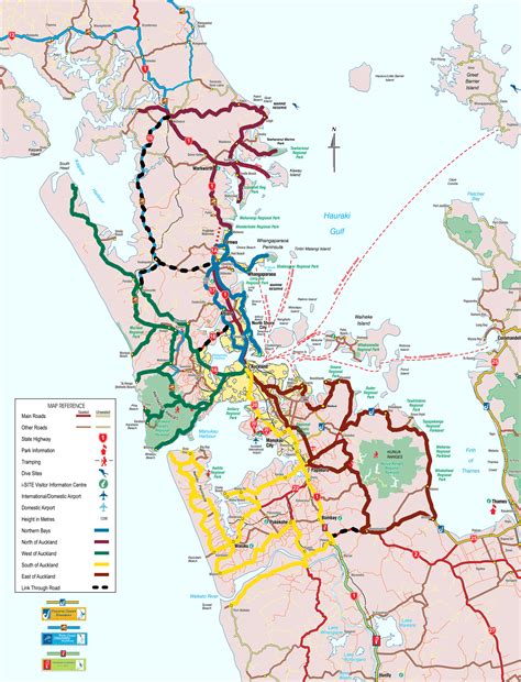 Auckland Regional Map • Mapsof.net