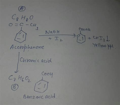 An organic compound (a) with molecular formula,c8h8o forms orange-red ...