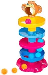 KairaKhushi Monkey Roll Ball Drop Toy for Toddlers, Heavy Plastic 5 ...