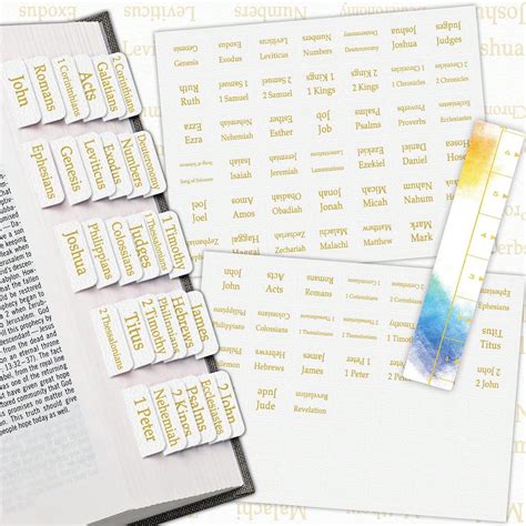 Luxury Leather Bible Tabs For Women And Men, 84 Tabs In Total, 66 Bible ...