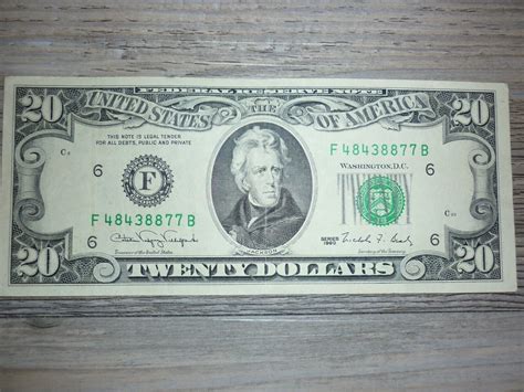 VINTAGE SERIES 1990 $20 DOLLAR BILL FEDERAL RESERVE NOTE Crisp ...