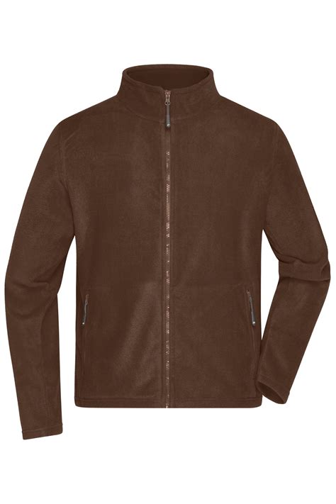 Men Men's Fleece Jacket Brown-Daiber