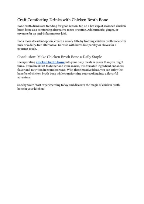 PPT - How to Incorporate Chicken Broth Bone Into Your Daily Meals PowerPoint Presentation - ID ...