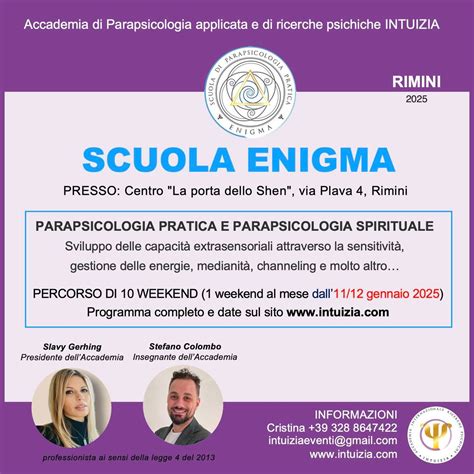 Scuola di Parapsicologia Pratica Enigma a RIMINI, La Porta dello Shen ...