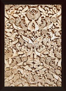 Artzfolio 14th Century Old Moorish Art Canvas Painting Dark Brown Frame ...