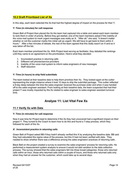 Image result for DMAIC Case Study Examples
