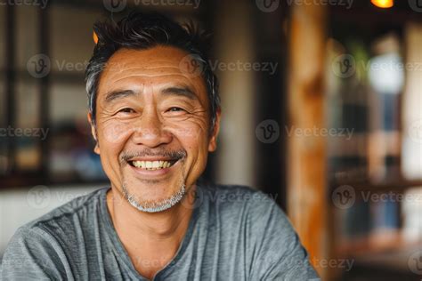 Smiling mature asian man portrait 47327625 Stock Photo at Vecteezy