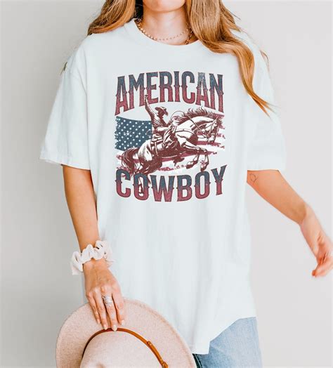 American Cowboy Shirt, Retro Western Shirt, Vintage Cowboy Rodeo Shirt ...