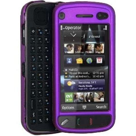 Amzer 84820 Rubberized Purple Snap on Crystal Hard Case for Nokia N97 ...