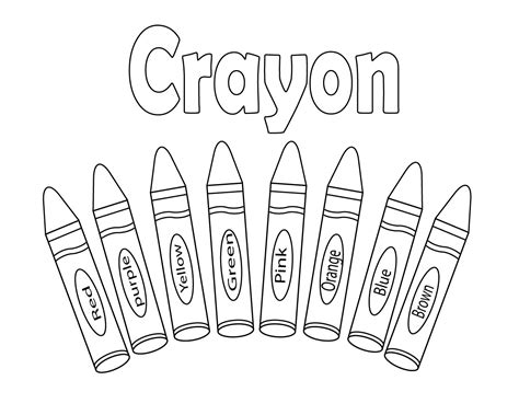 Crayons Coloring Pages