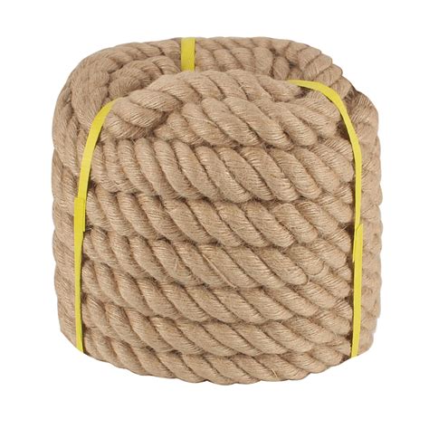 Buy Twisted Manila Rope 1-1/2 in x 50 ft Natural Jute Rope Thick Hemp ...
