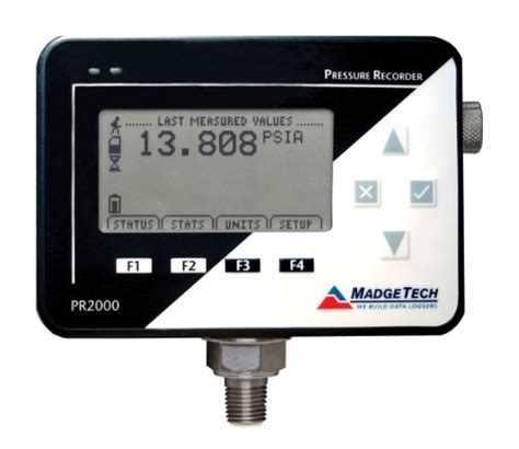 Buy MadgeTech PR2000-500- psia-CERT Pressure Data Logger with LCD, 0 ...