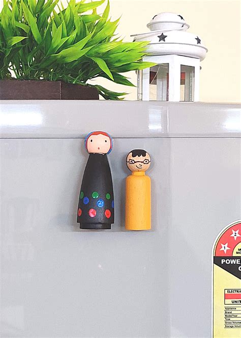 Get Boo’d Up Couple Wooden Puppet Fridge Magnet at ₹ 800 | LBB Shop