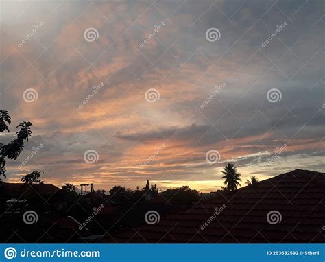 The Sunset View is a Scene Where the Sun that Has Risen in the East ...