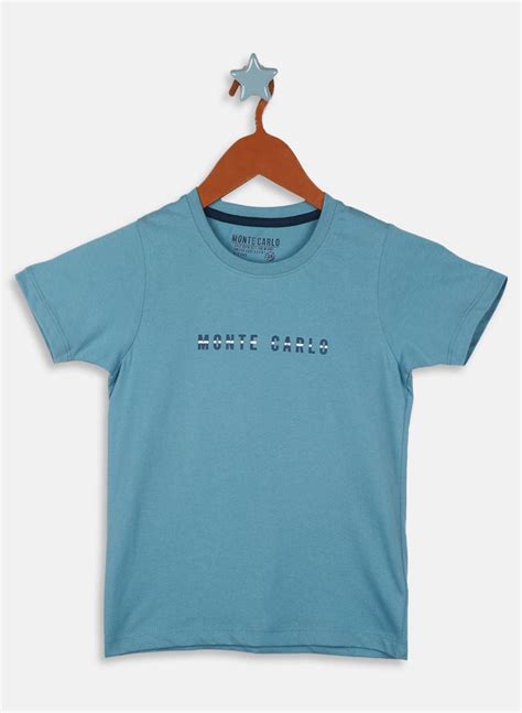 Buy Boys Blue Printed T-Shirt Online in India - Monte Carlo
