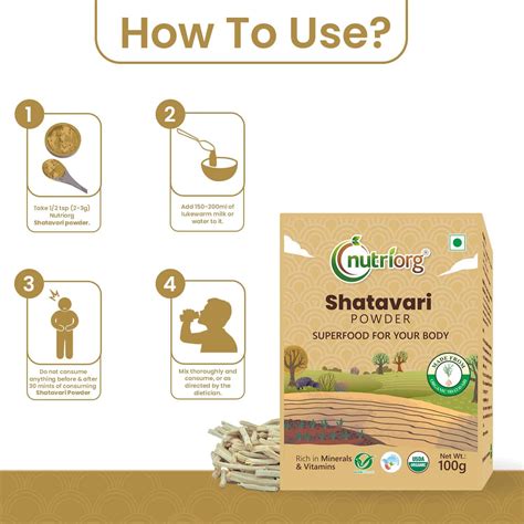 Buy NUTRIORG CERTIFIED ORGANIC SHATAVARI POWDER 100G Online & Get Upto ...