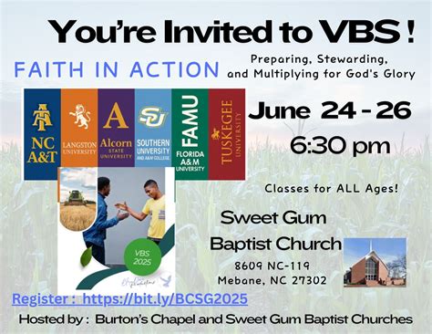 Sweet Gum and Burtons Chapel VBS 2025, Sweet Gum Grove Missionary ...