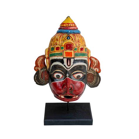 Painted Hanuman Mask — The Purple Turtles - Online Home Decor Store