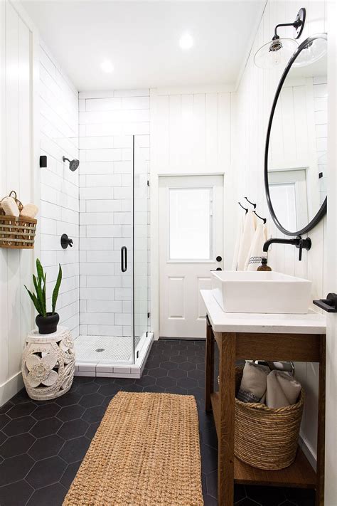 Dark and Dashing: Give Your Home a Sparkling Black Floor | Bathroom ...