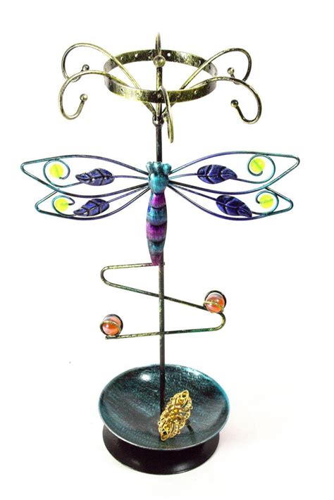Multi Color Dragonfly Shape Earring Holder~Bracelet Stand~Necklace Tree ...