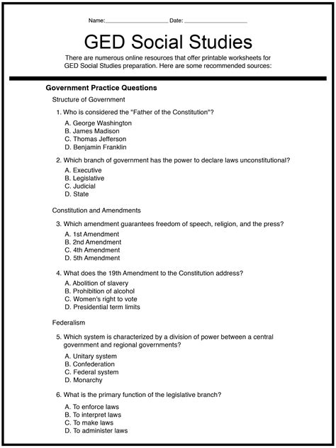 social studies ged test | Social studies worksheets, Social studies ...