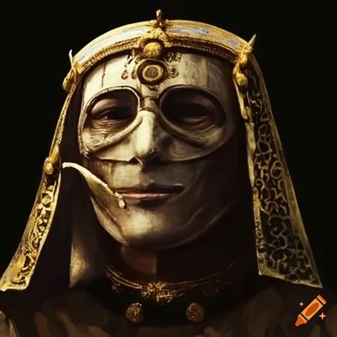 Intricately detailed artwork of King Baldwin IV with a mask on Craiyon