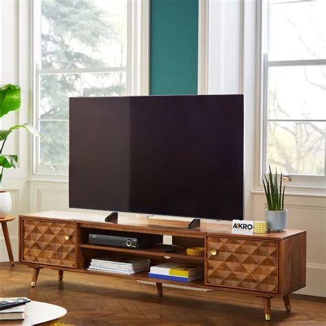Loghue Solid Wood TV Unit – Aakro Crafts