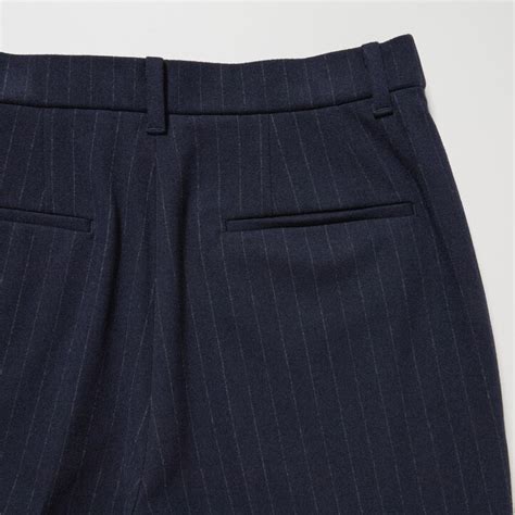Uniqlo Bottoms Outlet - Uniqlo Smart Brushed Striped Ankle Length ...