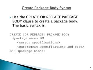Image result for PL SQL Packages Tutorial