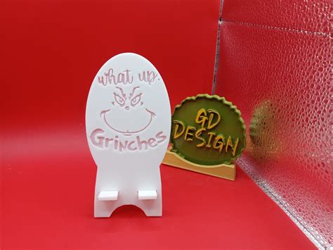 STL file Grinch CHRISTMAS TRAVEL PHONE STAND 🎄 ・Model to download and ...