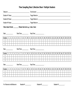 Momentary Time Sampling For Groups - Fill Online, Printable, Fillable ...