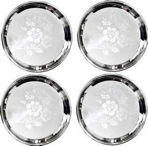Yoshiva Stainless Steel Dinner Rice Plate, Traditional Bottom Curved ...