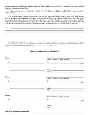 18 Printable Indemnity Agreement Template Forms - Fillable Samples in ...