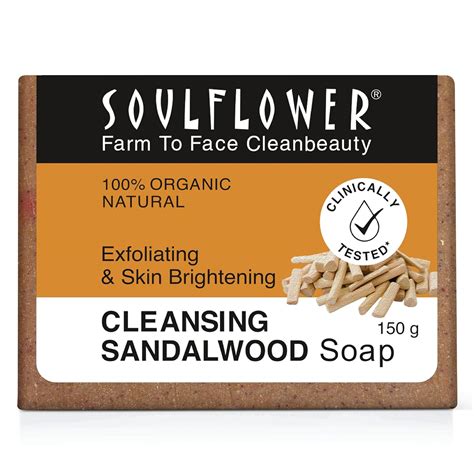 Buy Soulflower Cleansing Sandalwood Soap | Luxury Bathing Soap, Smooth ...