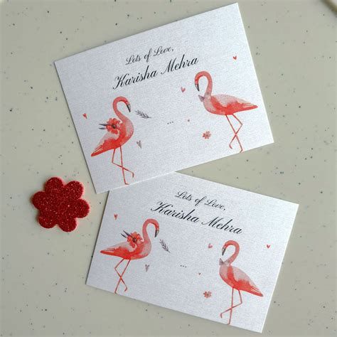 Red Flamingo Set of Gift Tags – Cuckoo & Crow
