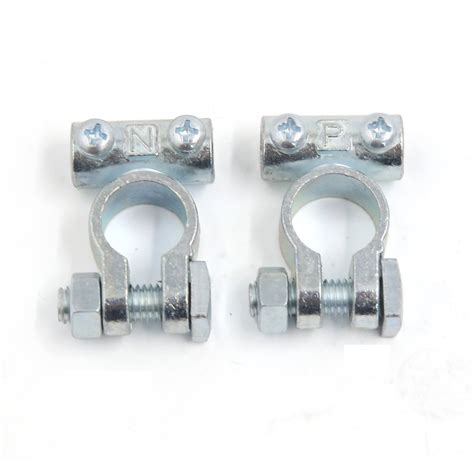 ELECTROPRIME 2Pcs Positive Negative Straight Type Zinc Alloy Battery ...