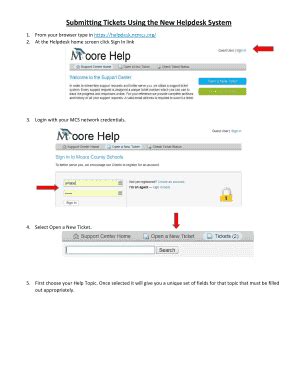 Fillable Online Submitting Tickets Using the New Helpdesk System Fax ...