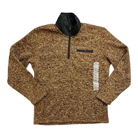 Eddie Bauer Men's Snap Button Chest Pocket 1/4 Zip Sweater Fleece ...