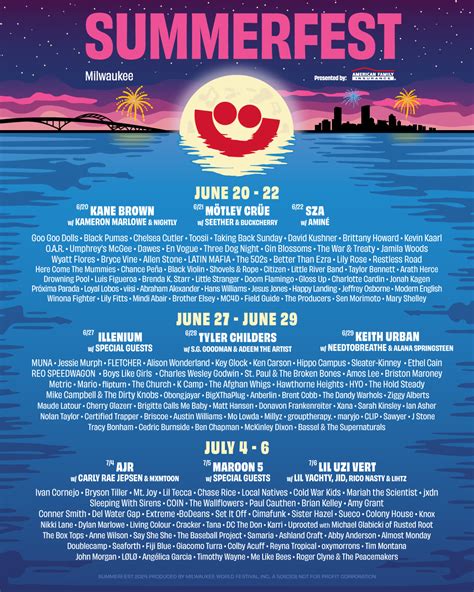 Summerfest 2024 Lineup | Grooveist