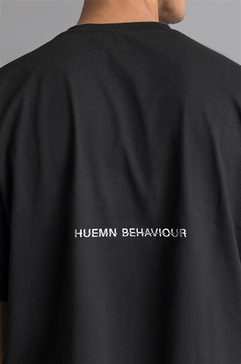 'Behaviour' ID card T-shirt (Black) – HUEMN