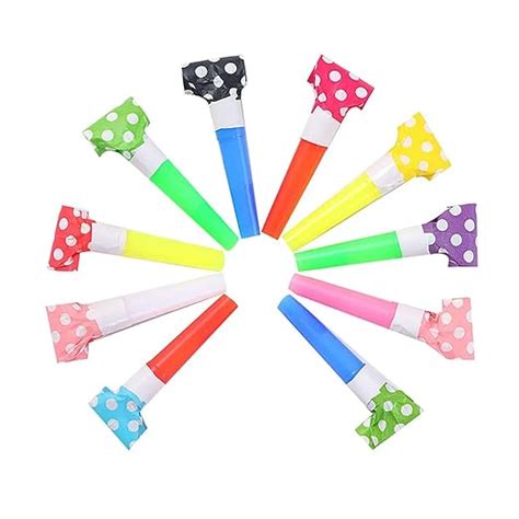 Party Propz Colorful Polka Dot Blowouts - 10 Pcs Kids Party Supplies ...
