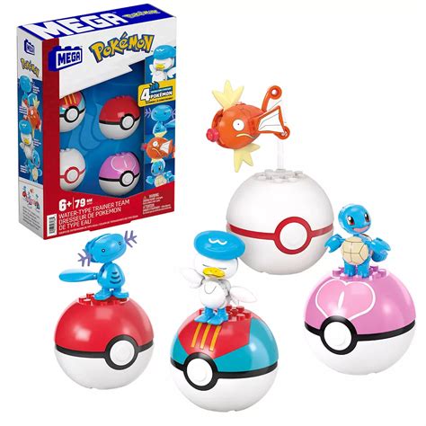 Mega Bloks MEGA Pokémon Water-Type Trainer Team 79-Piece Building Toy ...